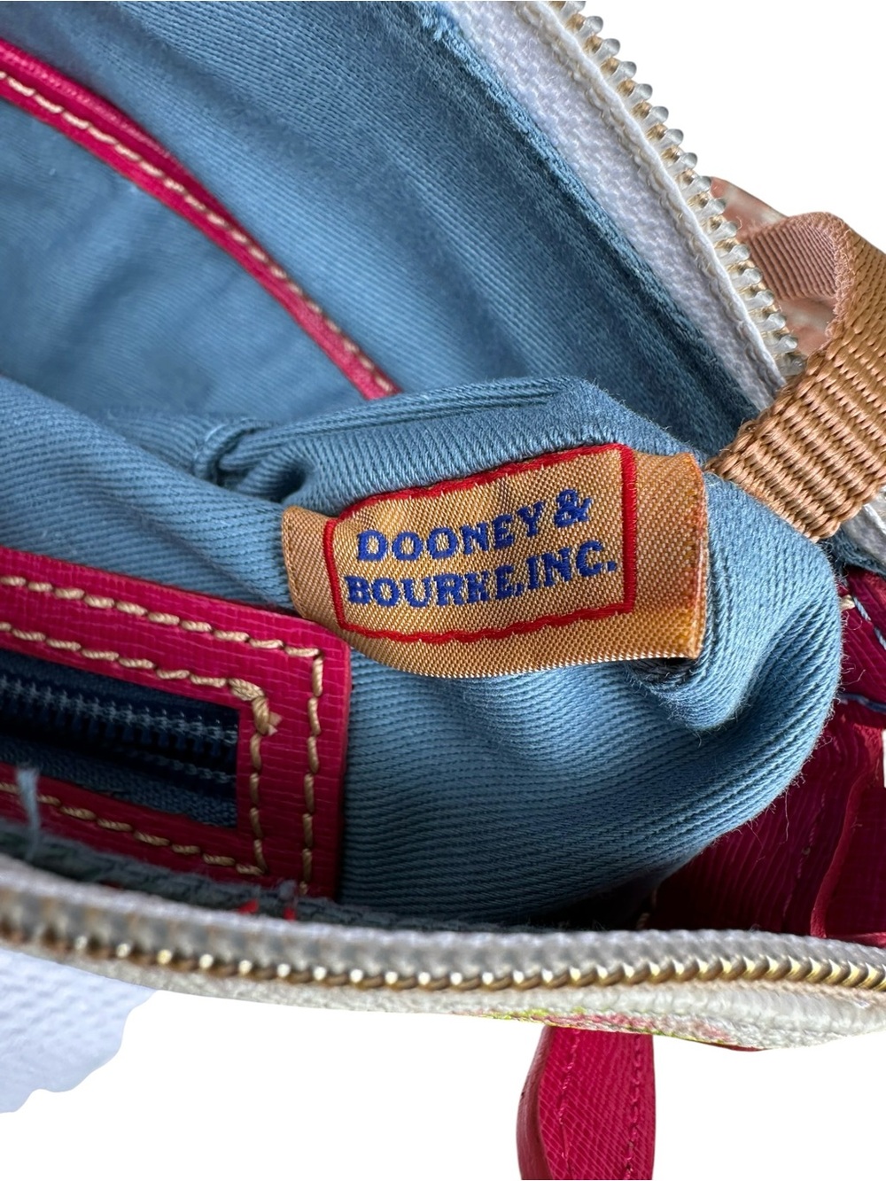 RARE Dooney & Bourke Lollipop Swirl Coated Cotton Letter Carrier Crossbody Purse - Picture 13 of 15